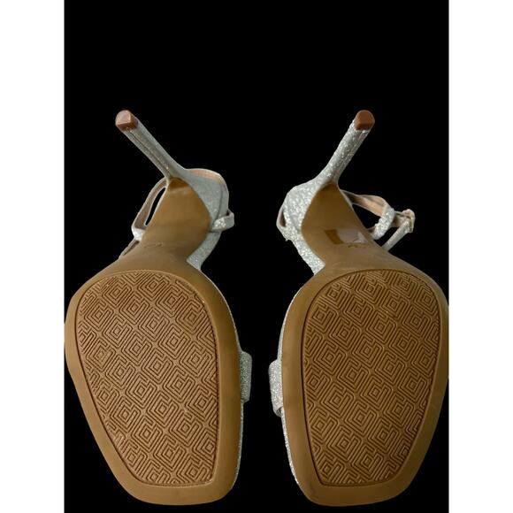 Dream Pairs Womens Silver Open Toe‎ Shoe-Size 7 - Picture 3 of 7